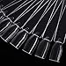 200 Pieces Clear Square Nail Tips Color Display Swatches With Metal Screw Holder Fan Shaped Plastic Sample Stick