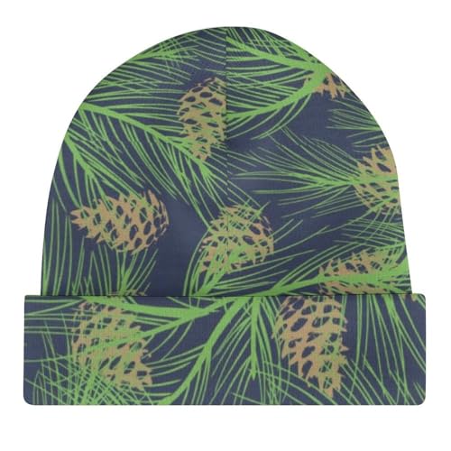 Pine Cones Pattern Kids Beanie Hat for for Girls Boys Children Cap Winter Knitted Chemo Cancer Headwear Accessories Gifts Decoration Black4