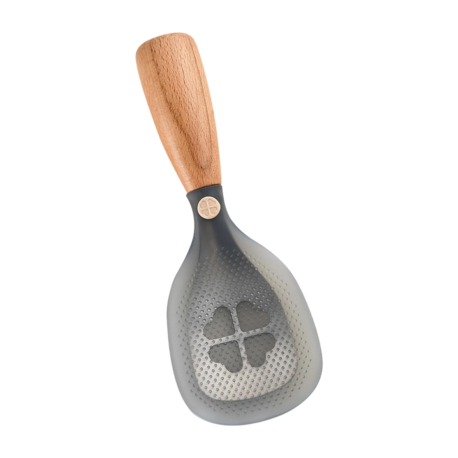 TQUXNGA Multipurpose Silicone Rice Spoon Cooking Spatula with Wooden Handle for Nonstick Pan Heat Cooking Equipment