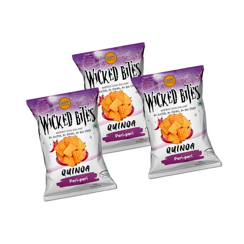 GRAMI SUPERFOODS Millet Wicked Bites|Nutritious and Gluten-Free Snack|On-the-Go Energy|Healthy Cravings|Each Pack 40g|Pack of 3