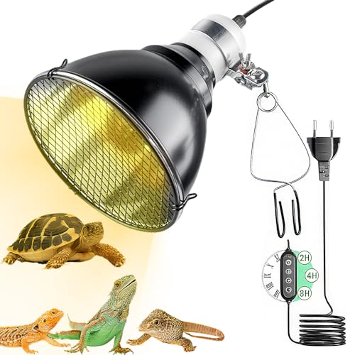 Reptilien Wärmelampe Terrarium mit Timer, 200W E27 Keramische Lampenfassung für UVA/UVB/Infrarot Lampen, Wärmelampe für Schildkröten Echsen Schlangen Frösche für Terrarien Aquarien(ohne Glühbirne) Reptilien Wärmelampe Terrarium mit Timer, 200W E27 Keramische Lampenfassung für UVA/UVB/Infrarot Lampen, Wärmelampe für Schildkröten Echsen Schlangen Frösche für Terrarien Aquarien(ohne Glühbirne)