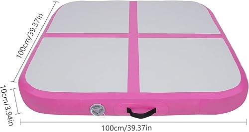 Miniatura 7 de Inflatable Gymnastics Mat Air Tumbling Mat Gymnastics Tumble Track Square 3.947.87 In Thickness Air Mats for Home UseTrainingCheerleadingWater Yoga