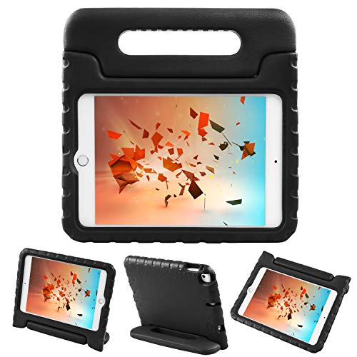 NEWSTYLE Kids Case for iPad Mini 5 2019 Mini 4 2015, Light Weight Shockproof Protective Convertible Handle Stand Case Cover for Apple iPad Mini 5 2019/ iPad Mini 4 2015 (Black)