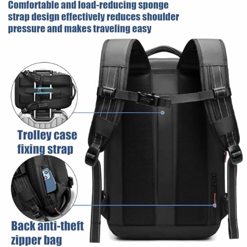 Vacuum Backpack, AirsealPro - Vacuum Compression Travel Backpack, 60L Large Capacity Travel Backpack (Black,With Pump)4