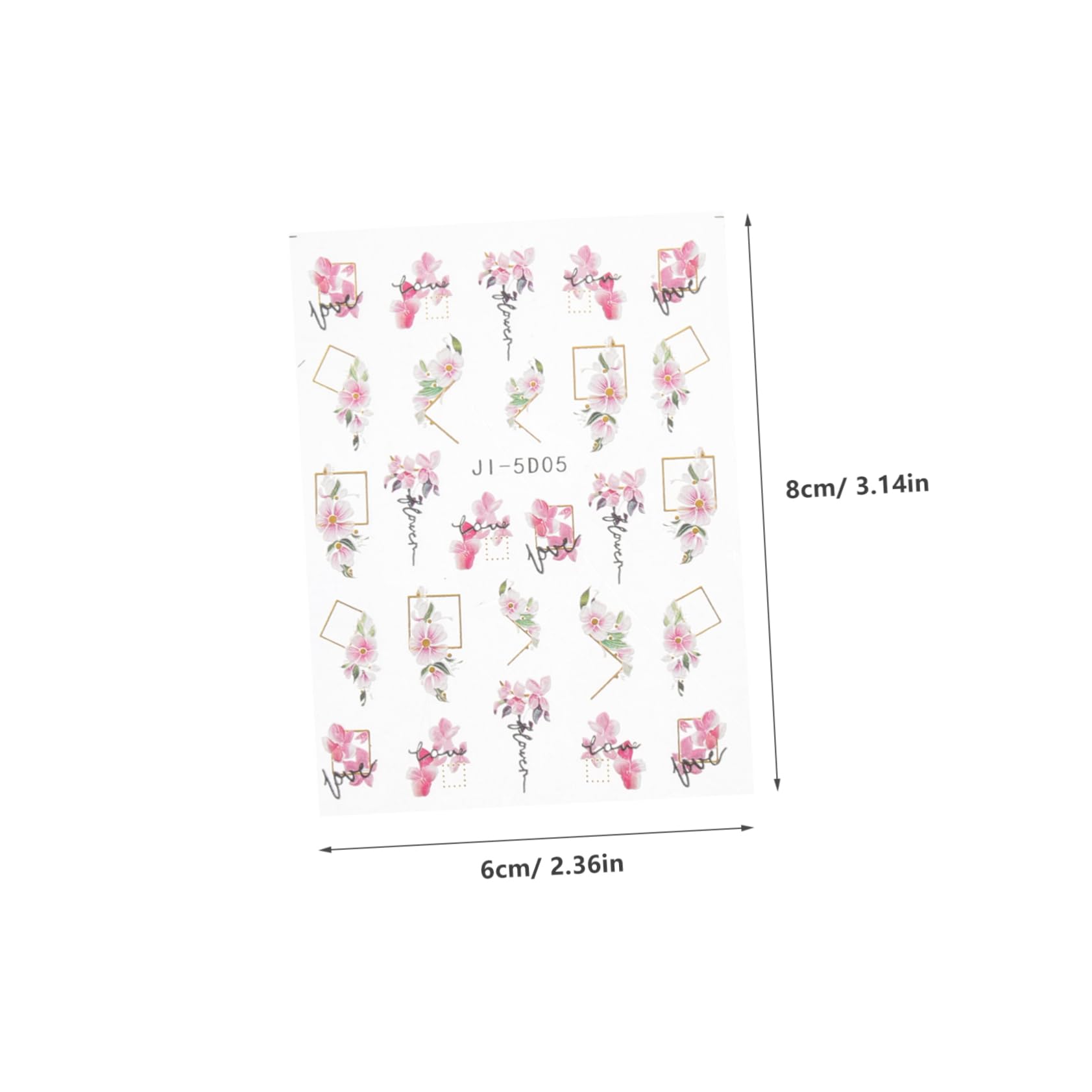 MAGICLULU 15hojas Pegatinas De Uñas Autoadhesivas Flores Embossed Decoración Floral Para Manicura Bodas y Pack Diseño