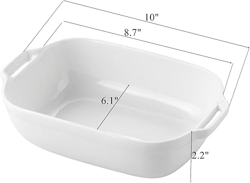 Miniatura 6 de Juego de 4 cuencos grandes para servir con asas, cuencos de porcelana para pasta de 1.5 cuartos de galón para fiestas, ensaladas de frutas de