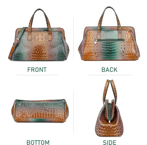 Image of Makcr Joacbv Women Fashion Crocodile Print Handbag Shoulder Satchel Top Handle Crossbody Bag
