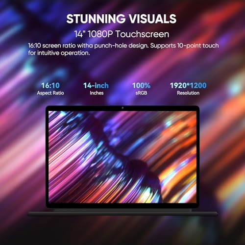 Eyy 2 In 1 Laptop Tablet, 14 Inch Touchscreen Laptop, Intel N100 (Up To 3.4Ghz), 16Gb Lpddr5, 512Gb Ssd, Windows 11 Pro,1920X1200,Wi-Fi 6,Bt5.2,Backlit Keyboard thumb #5