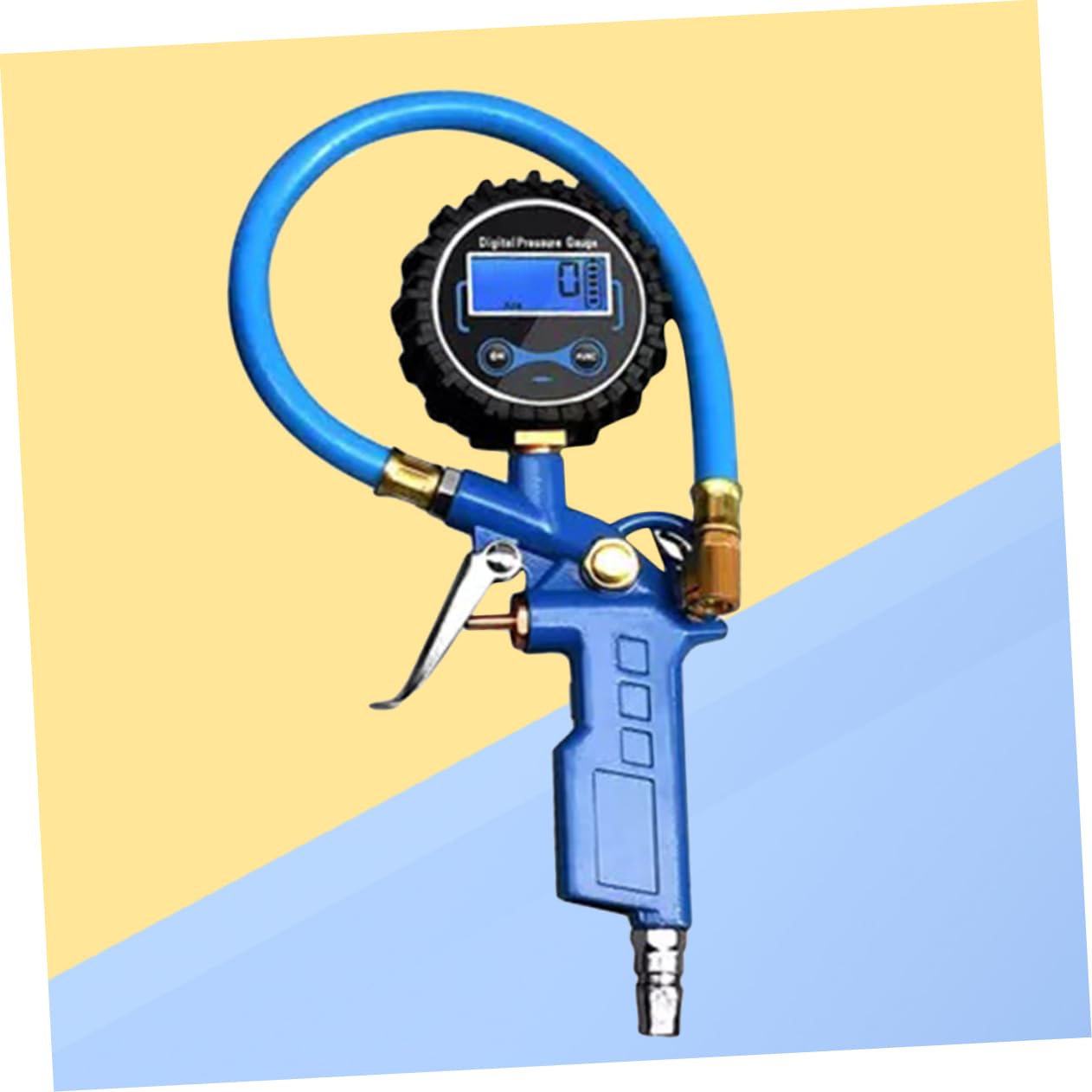 Gatuida Manometro Digitale Per Pneumatici Senza Batteria Gonfiatore Per Auto e Biciclette Lettura Accurata e Facile Da Usare Design Robusto e Sicuro Colore Blu