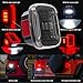 LED Taillights Compatible with 1987-2006 Wrangler TJ YJ, Multifunction Rear License Plate, Running, Brake, Turn Signal, Reverse Light Kit, with 4-Pin EP26 LED Flash Relay and Adapter, Smoked Len