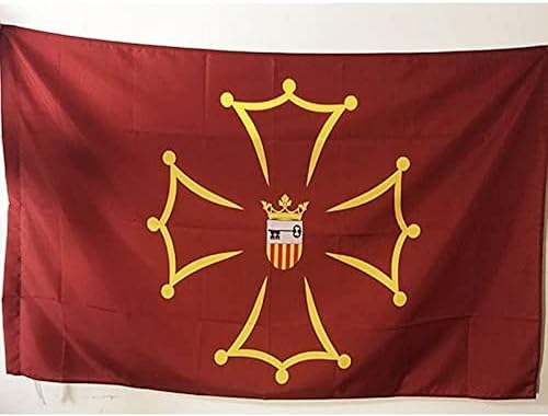 AZ FLAG VAL d'Aran Bandera 3' x 5' para un poste - Valle d'Aran Banderas 35.4 x 59.1 in - Pancarta 3x5 ft con agujero
