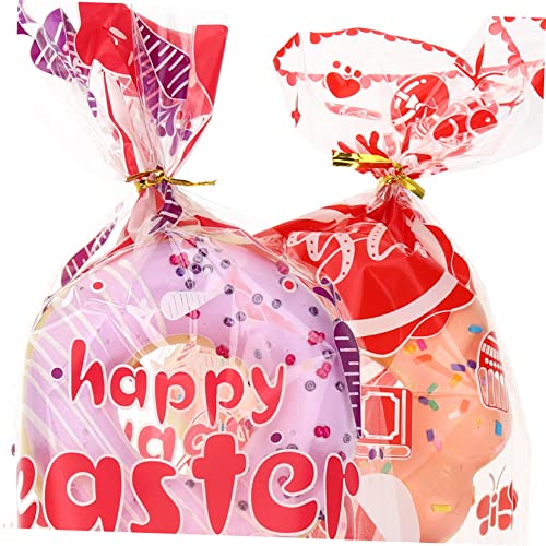 Bolsas de celofán transparentes decoradas para recuerdos de Pascua y repostería artesanal 3