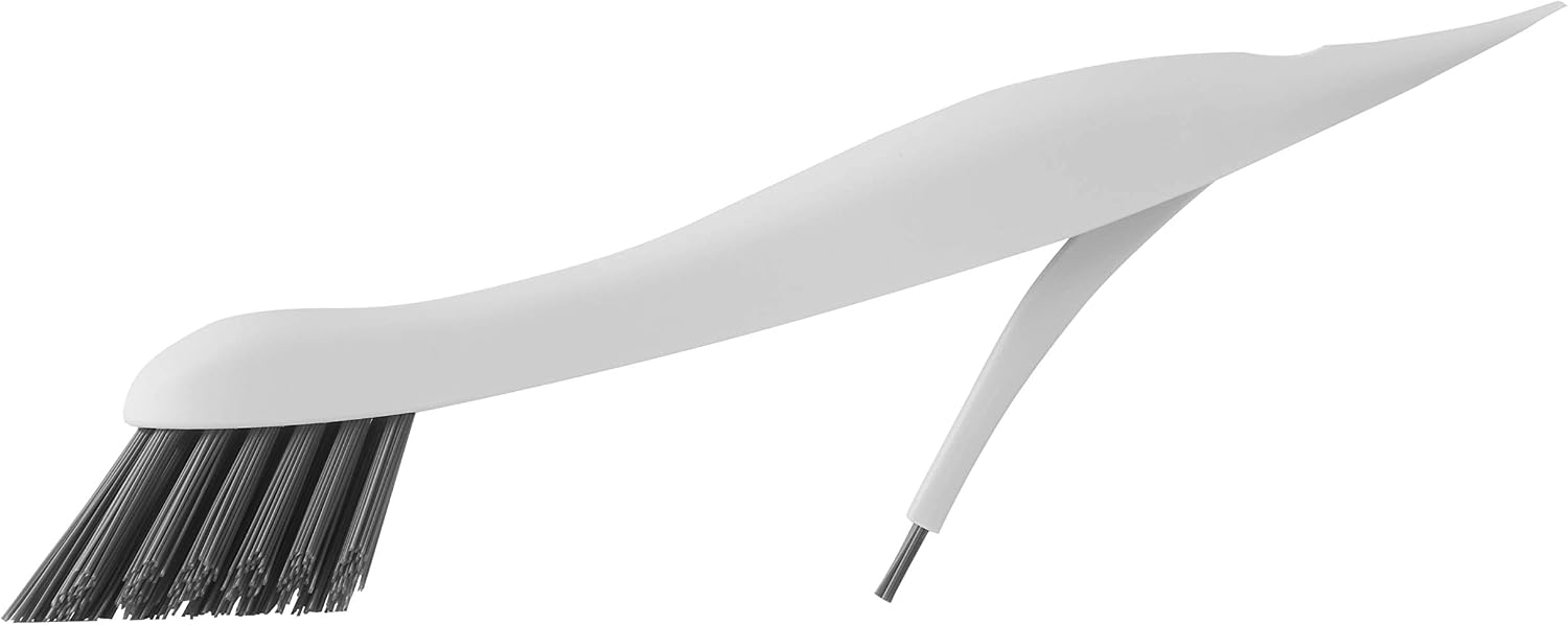 Marna W651W Sumikko Brush with Scraper, White, Cleaning Master Fits Every Corner (Removes Dirt from Faucets, Sashes, Bento Box Grooves, etc.)