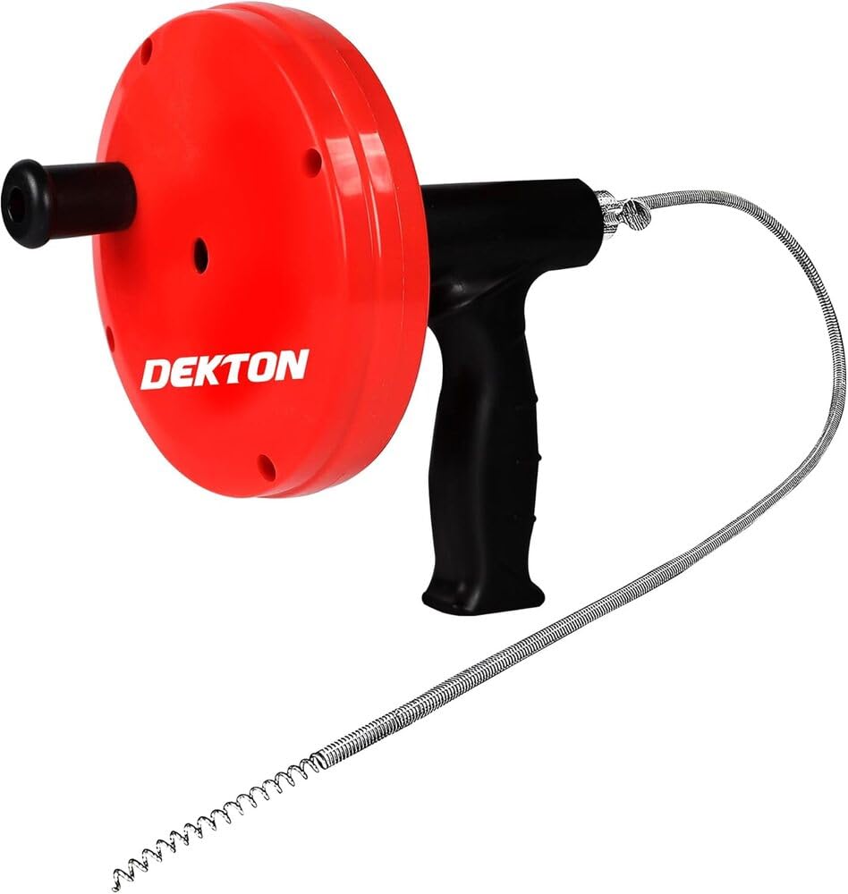 Dekton Sink & Drain Unblocker Clear Bend Blockage Extendable Flexible 6m x 6mm