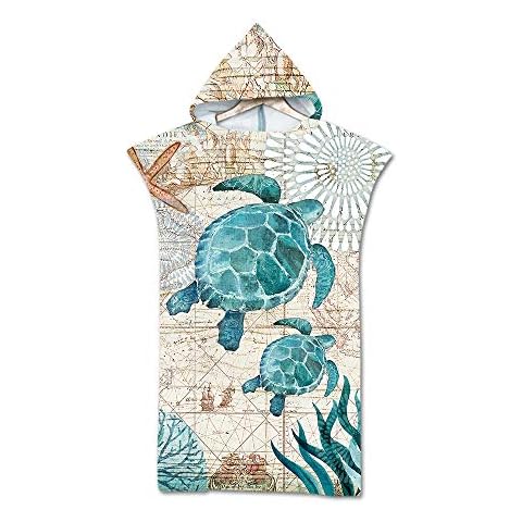 Fansu Gedruckt Strand Poncho, Bus Poncho Mikrofaser Strandtuch Badeanzug Schwimmen Surf böhmischen Sport Handtuch Badetuch Handtuch Meine Damen und Herren Cover