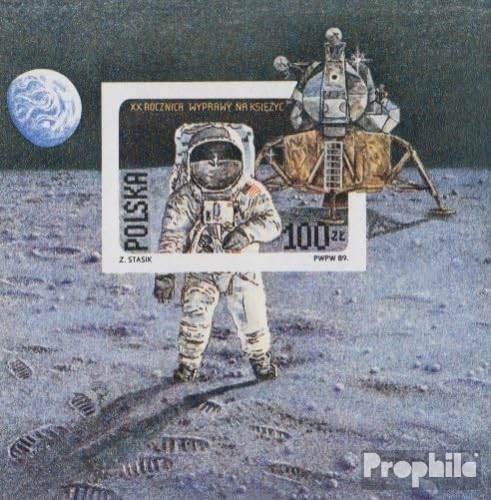 Polonia Block109B Prophila completo estampado de 1989 original para evitar falsificaciones espacio