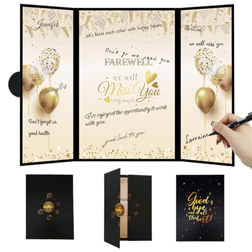 Farewell Guest Book Alternative Black Gold 18 x 12 inch Farewell Party Decorations Supplies We Will Miss You Signature Board Happy Retirement Card Going Away Graduation Cards Gifts for Coworkers Farewell Guest Book Alternative Black Gold 18 x 12 inch Farewell Party Decorations Supplies We Will Miss You Signature Board Happy Retirement Card Going Away Graduation Cards Gifts for Coworkers
