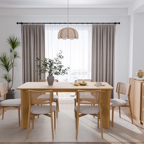 Image of Casaphoria 67 inch Farmhouse Dining Table for 6，Wood Rectangular Living Room Table, Modern Kitchen Table with Sturdy Base & Thickened Tabletop, Easy to Assembly & Clean, Oak