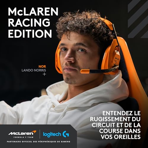 Logitech G Astro A50 X LIGHTSPEED McLaren Edition casque gaming sans fil + station d’accueil PRO G GRAPHENE PLAYSYNC Xbox Series X| + PS5 + PCMac Bluetooth dispositif de relais HDMI 2.1 Papaya - vue 2