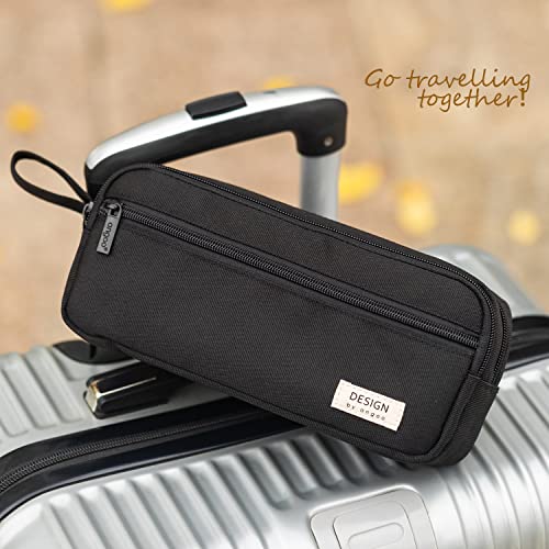 Image of HVOMO Large Pencil Case High Capacity Holder Box Storage bag Desk Organizer Marker Pouch Pen For Middle School Office College Adult Girl and Boy(Black)