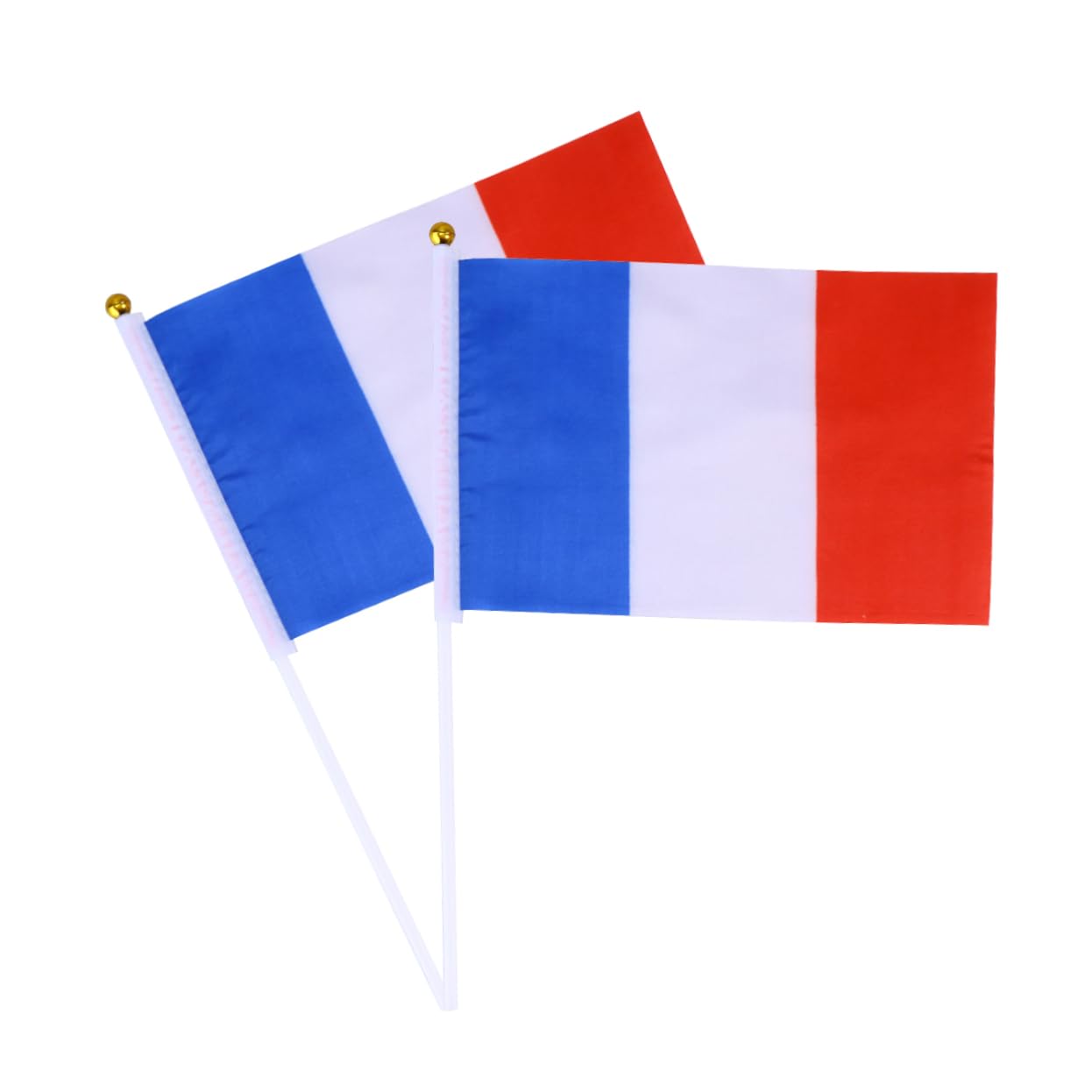 YARNOW 10pcs France Flags Mini Sports France Flags Decoration Country Flags on Stick Desk Topper Royal Celebration Hand Held France Flag Office Desk Decor Cake Million Flags