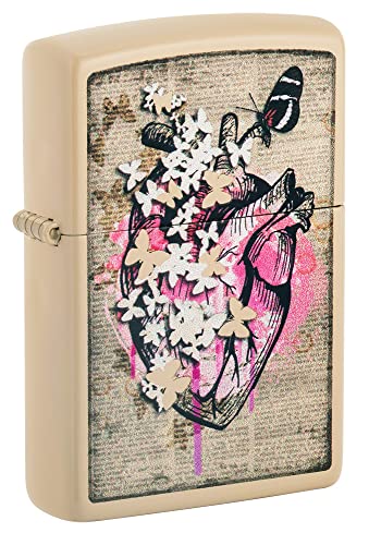 Image of Zippo Literary Anatomy Flat Sand Pocket Lighter