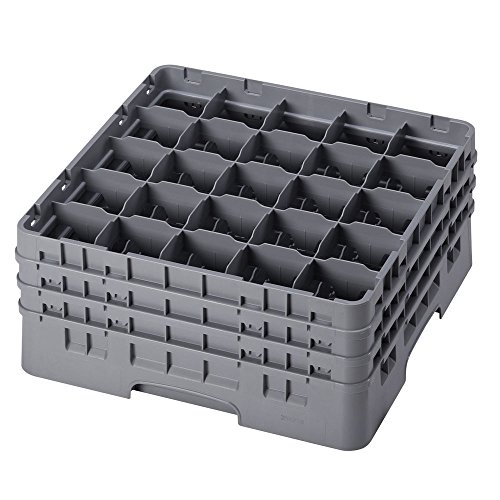 Camrack Glass Rack, W/3 Extenders, Full Size, Low Profile, 25 Compartments, 3-1/2'' Max. Dia., (3 Pieces/Unit)