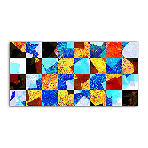 Art photo acrylique Coloray Mosaic chess 100x50cm finition premium