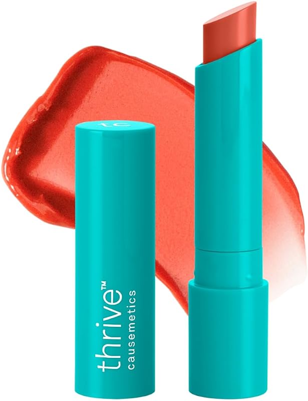 Thrive Causemetics Sheer Strength Shine Lip Tint, tom Peach Coral