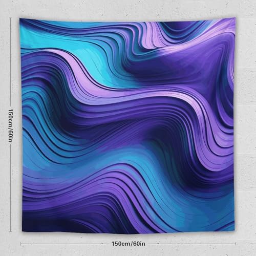Tapisserie murale violette avec kit fixation pour mur vide - 2