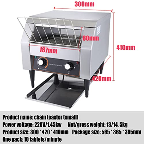 Commerciële Broodrooster Transportband 600 Plakjes/U Restaurant Broodrooster Voor Broodje Bagel Brood Zware Rvs… - Afbeelding 8