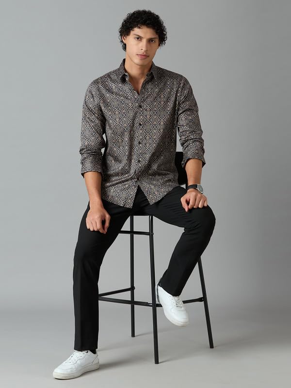 Image of MARK & ALBERT Men's Slim Fit Cotton Formal Shirt
