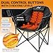 Lilypelle Oversized Heated Camping & Patio Lounge Chairs - 3 Heat Levels, Portable Folding Moon Saucer Chair for Outdoors & Camping