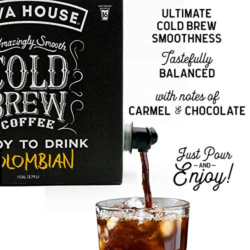 Java House Cold Brew Coffee On Tap, Colombian Black (1 Gallon / 128 Fluid Ounce Box) Single Origin, Not a Concentrate, No Sugar, Ready to Drink Liquid, .1 Pack