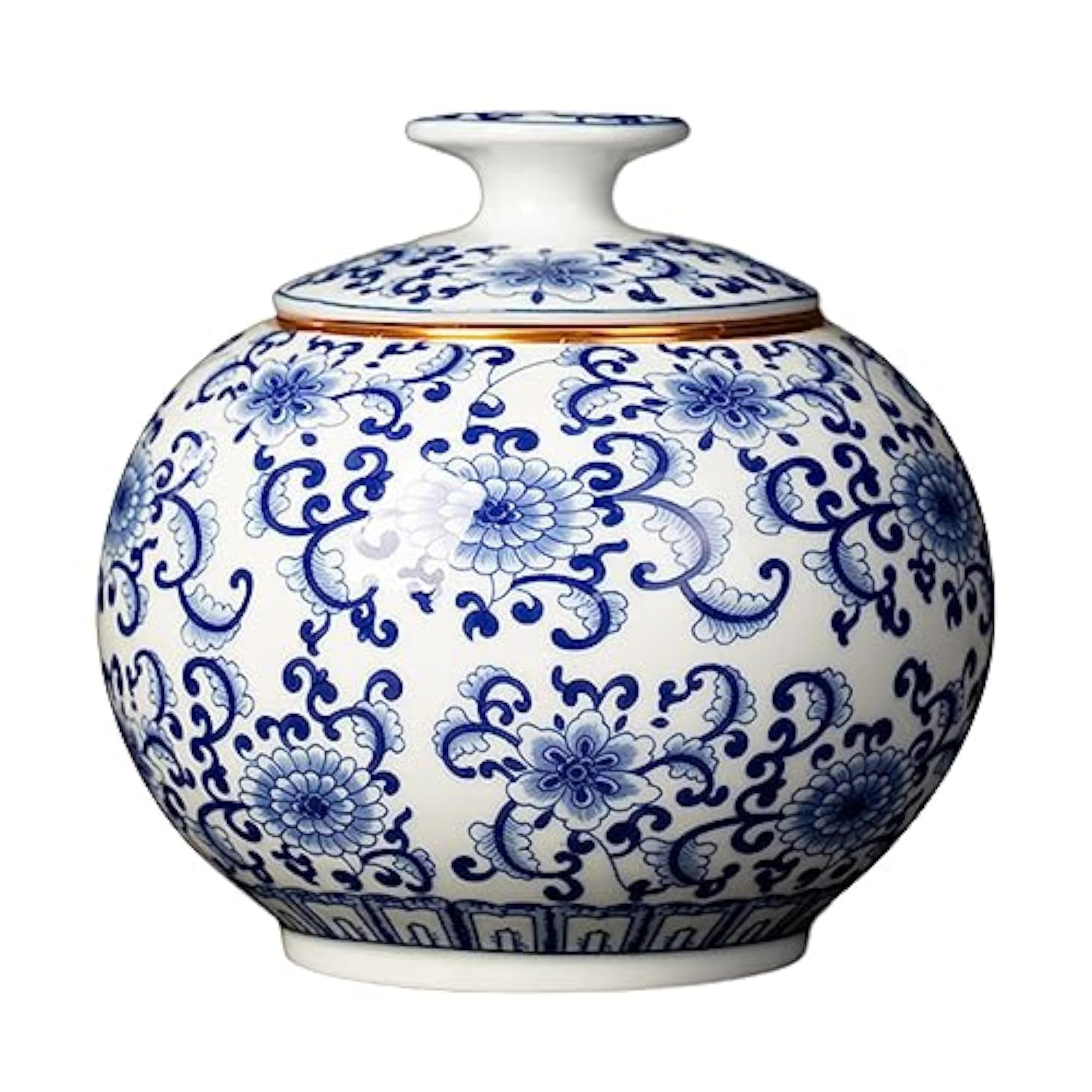 Traditional Chinoiserie Ginger Jars Tea Canister
