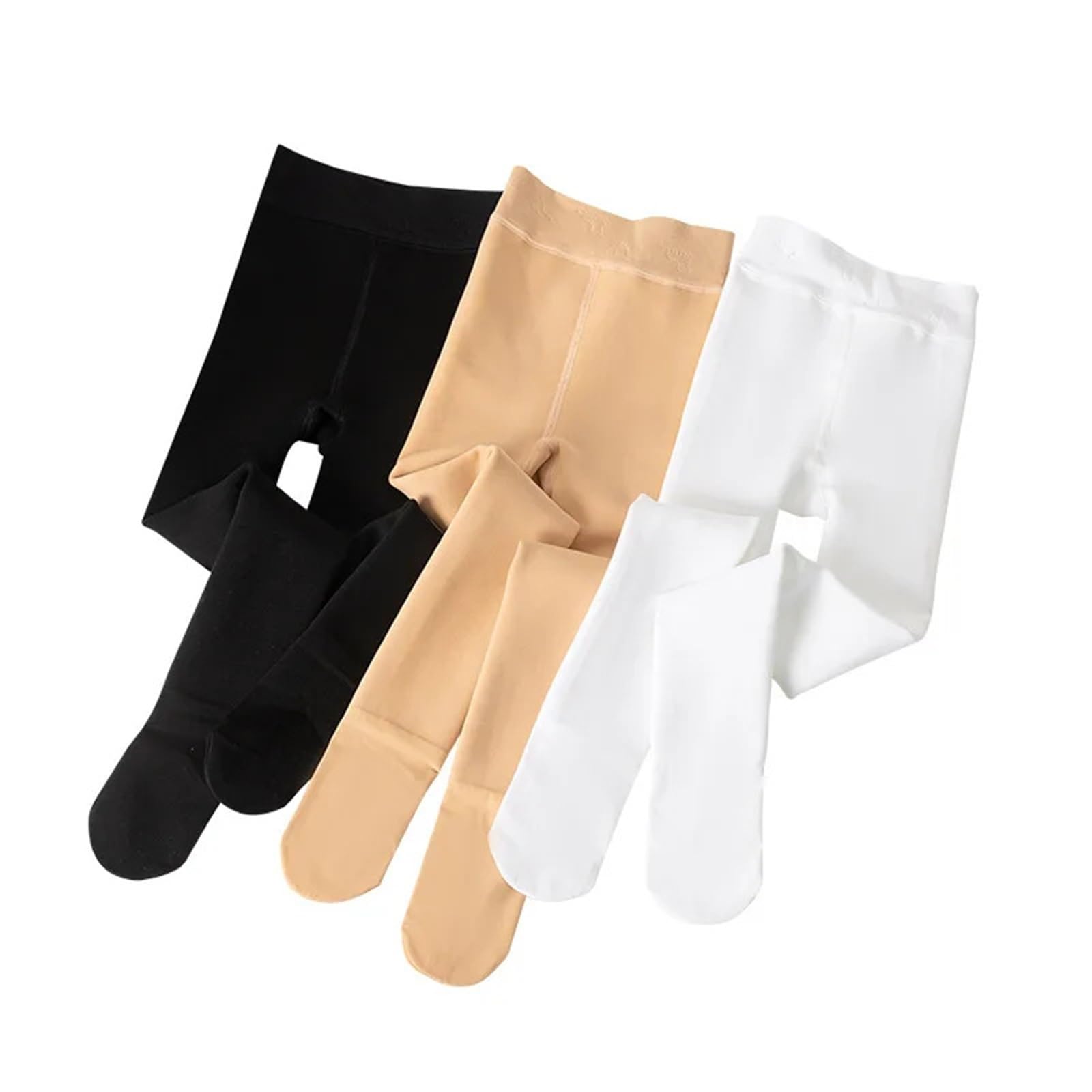 Children's Cashmere Tights, Thicken Warm Pantyhose for Kids, Soft Cotton & Polyester Leggings for Girls(Skin,XXL 11-14Yrs)