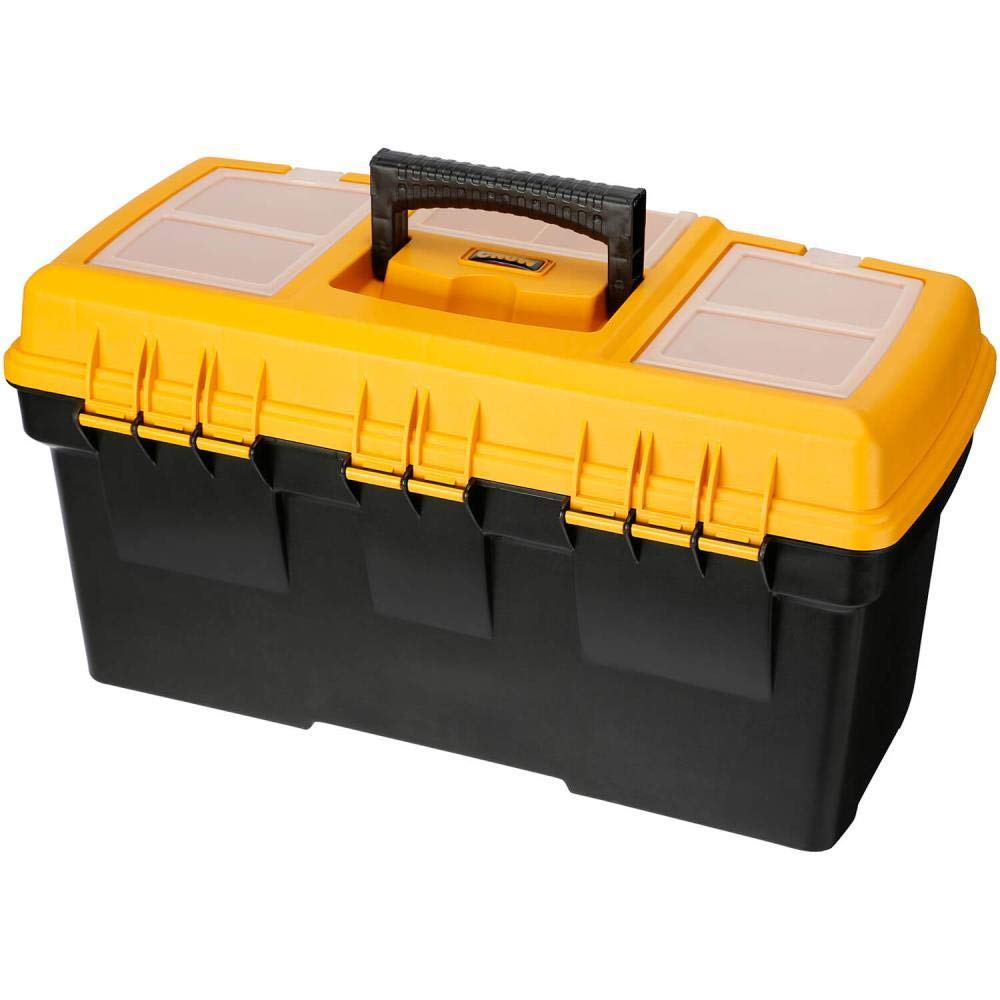Mano Ro/21 Organizerli Çekmeceli Plastik Kilitli Takım Çantası, Polipropilen, Siyah/Sarı, 21 ’’