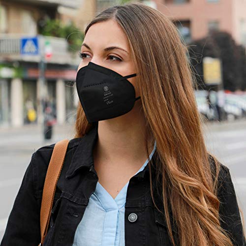 Protuxena FFP2 Maske, Medi-Air 5-Schicht-Filter-System, einzeln verpackt, schwarz, 10 Stück – Bild 7