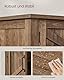 VASAGLE Schuhschrank, Schuhregal, Schuhaufbewahrung, traditioneller amerikanischer Stil, Schuh-Organizer mit höhenverstellbarer Ablage, Griffen, stabilen Beinen, Flur, honigbraun LBC038B01