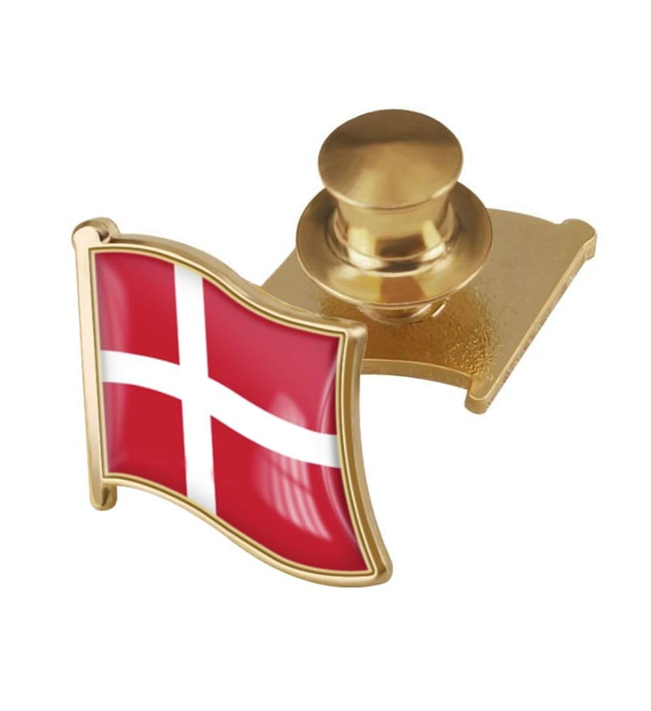 vmcoatdu Country Flag Backs Locking Pin Keepers Locking Clasp Pin Badge International Travel Brooch Metal Alloy Souvenir Pin 0.75x0.7 Inch Small Pin