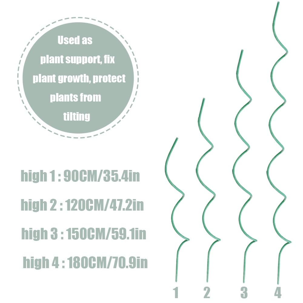 Support de Rose Poteau en Spirale Support de Redressage de Fleurs, Treillis pour Plantes en Pot pour Plantes Grimpantes Treillis de Plantes Bricolage Treillis Supports de Fleurs, Lot de 3(Size:150CM/5
