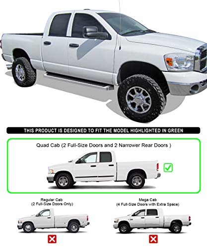 Estribos APS Premium Running Boards 6in Dodge Ram Quad Cab miniatura 2