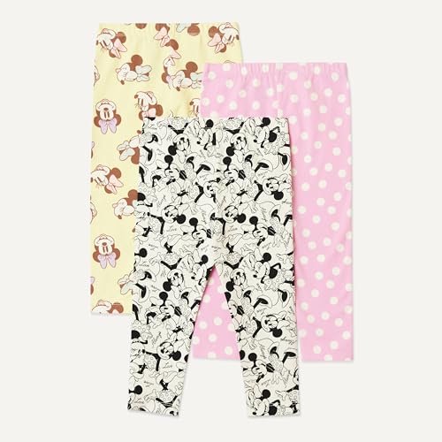 Image of Amazon Essentials Girls' Cotton Stretch Leggings, Multipacks