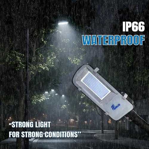 Image of Forus 100W LED Street Light with Clamp, IP66 Waterproof Outdoor LED Street Light, High Lumen 12000lm Daylight White, Aluminium Body for Road, Parking Lot, Garden & Industrial Outdoor Lighting (1 Pc)