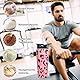HNCY Eiweiß Shaker mit Kugel, 750ml Shaker Edelstahl, Protein Shake Edelstahl, Eiweißshaker, Tragbarer Workout Wasserbecher, BPA Free/Leak Proof, für Sport, Fitness, Eiweiß