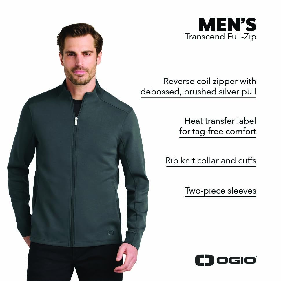 OGIO Unisex Transcend Full Zip | Sleek Zip Up Jacket for Men & Women, Stretchy Double Knit Jacket for Work & Casual Wear4