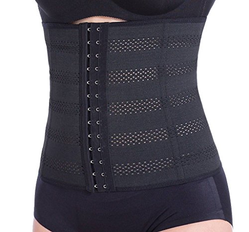 Everbellus Corset Serré Taille Minceur Gaine Amincissante Sculptant pour Femme (Noir, Small/EU 34)