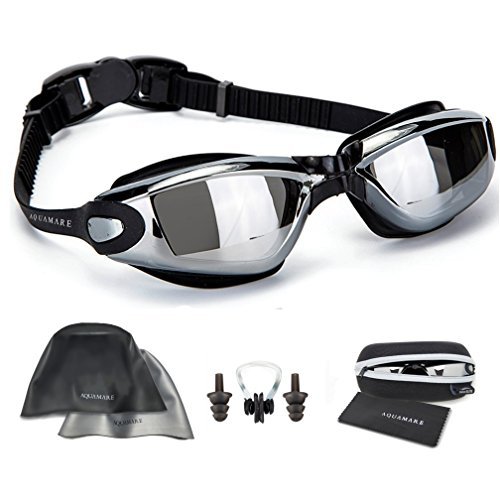 THE FRIENDLY SWEDE Swim Goggles in Cases (2-pack) with Interchangeable