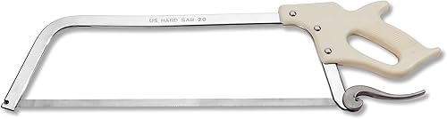 Miniatura 8 de KATA Sierra de carnicero Sierra de carne y hueso Sierra de mano para procesamiento de carne con hoja SK5 de 20 pulgadas, uso para el hogar, ganado