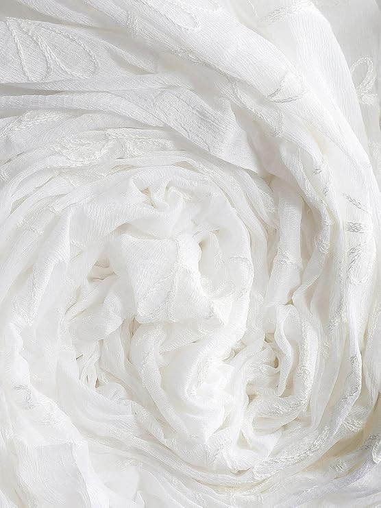 Women's Black Embroidered Chiffon Dupatta,Chunni,Dupatta, Stole.4